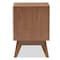 Baxton Studio Calypso Mid-Century White and Walnut Wood 2-Drawer Storage Nightstand 137-7504 - alternate 8